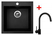 Sinks VIVA 455 Granblack + Vitalia černá matná 